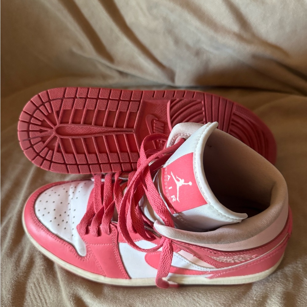 Jordan Pink and Cream Sneakers